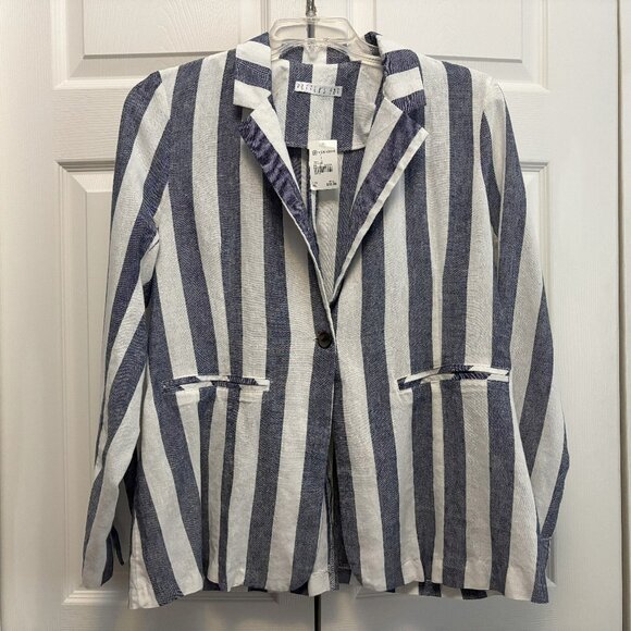 Potter's Pot Navy and White Striped Blazer - Picture 1 of 2